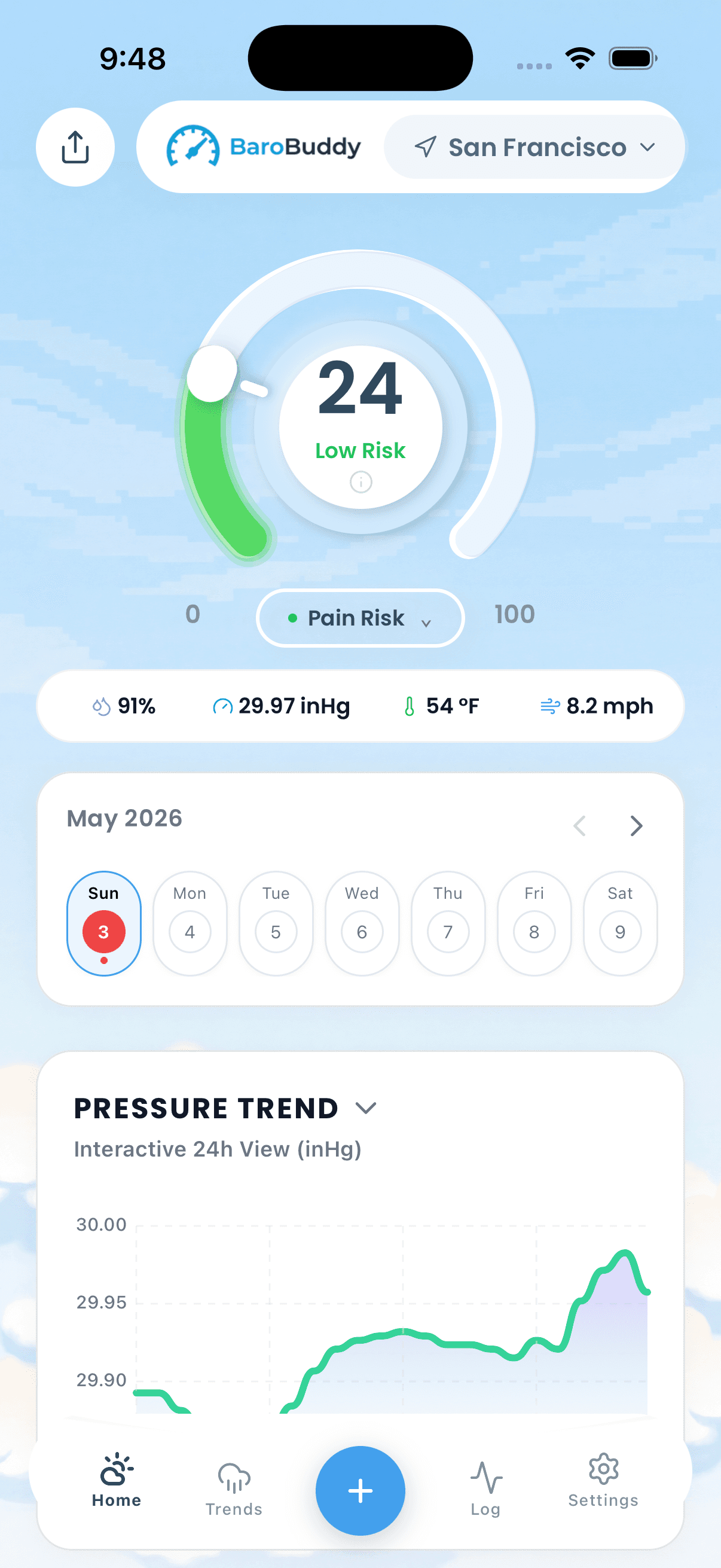 BaroBuddy App Screenshot